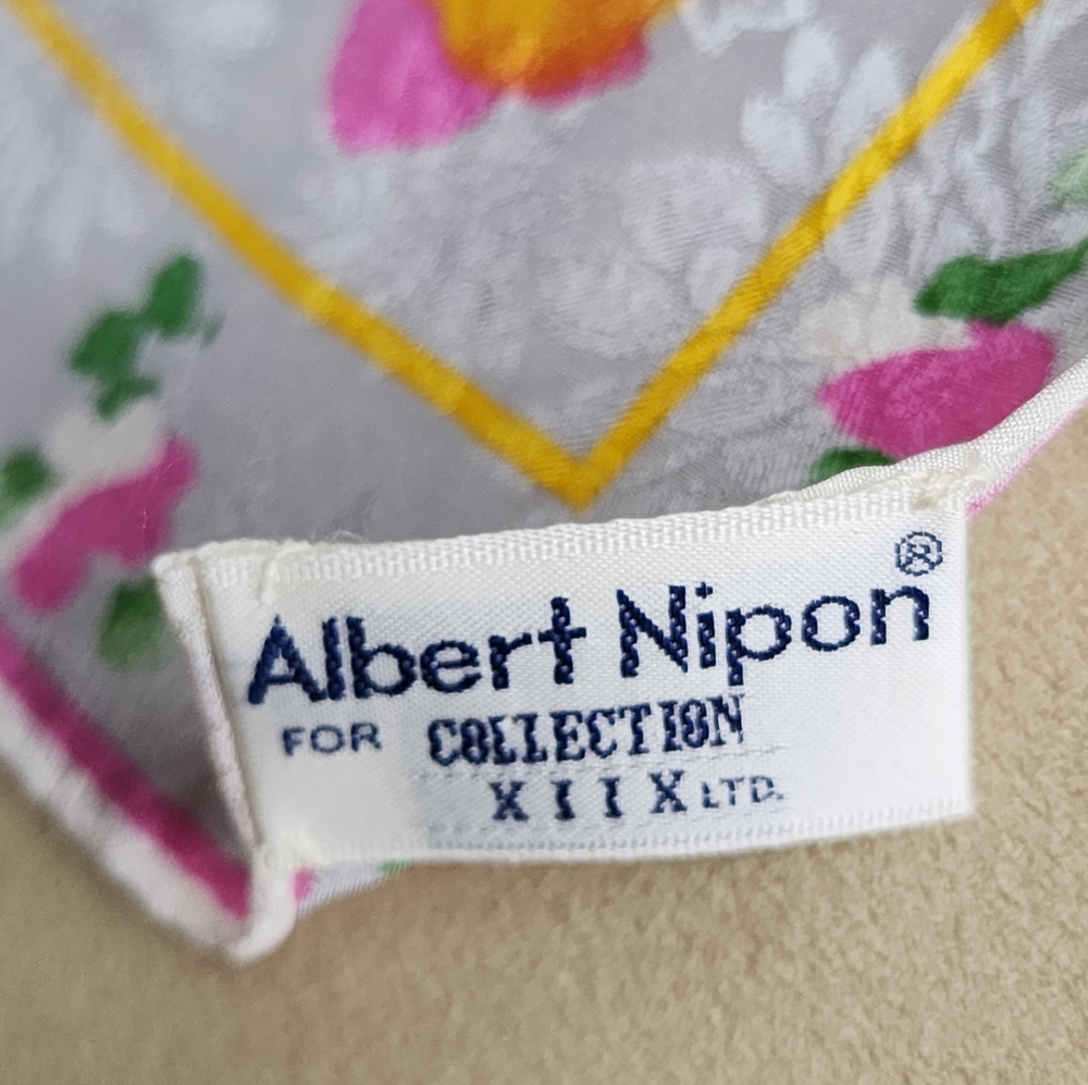 Albert Nipon Rectangular Silk Scarf Vintage - image 8